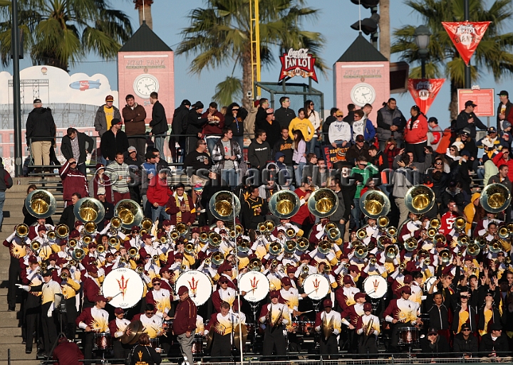 122912 Kraft SA-047.JPG - Dec 29, 2012; San Francisco, CA, USA; Arizona State Sun Devils band during the game against the Navy Midshipmen in the 2012 Kraft Fighting Hunger Bowl at AT&T Park.